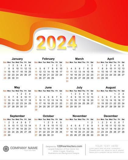 Year 2024 Calendar