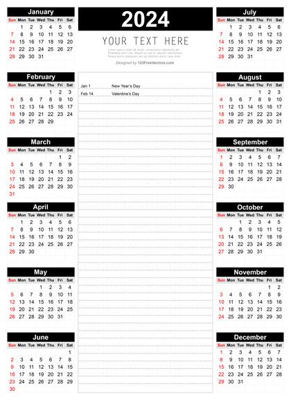 Printable Calendar for 2024