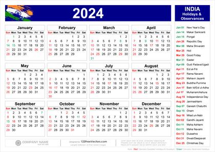 Calendar 2024 India