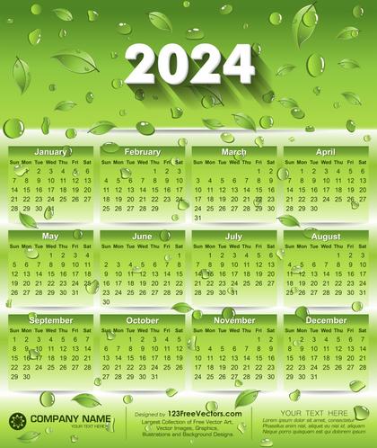 An Exceptional Array of Eco-green Leaf Vector Designs and Calendars