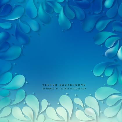 Turquoise Blue Ornamental Drops Background