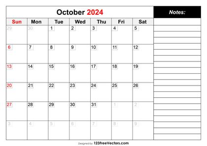 October 2024 Calendar