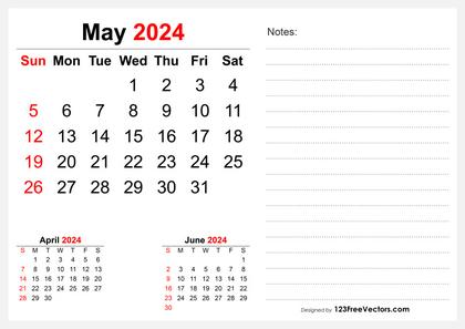 May 2024 Desk Calendar