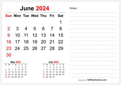 June 2024 Desk Calendar