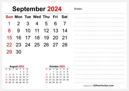September 2024 Desk Calendar