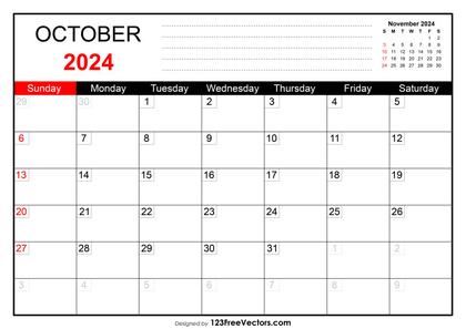 October 2024 Printable Calendar