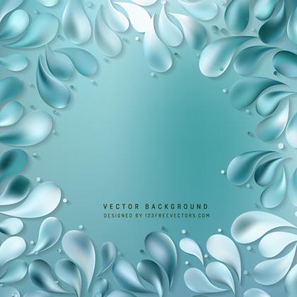 Abstract Turquoise Arc Drops Background Template