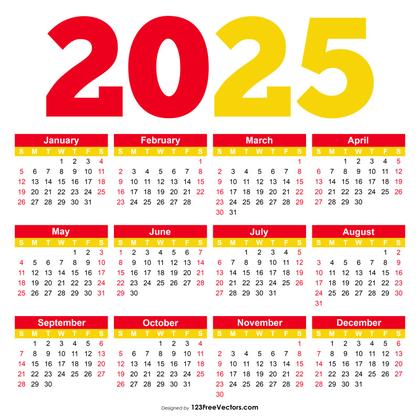 Printable Calendar 2025 PDF