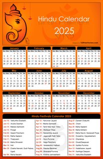 Hindu Calendar 2025