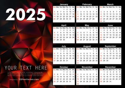 2025 Calendar Graphic