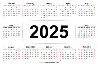 Adobe Illustrator Calendar Template 2025