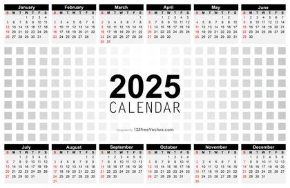 Annual Calendar 2025