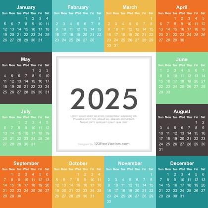 2025 Calendar Illustrator