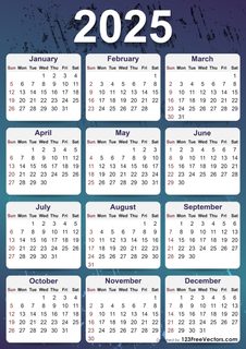 2025 Yearly Calendar Template