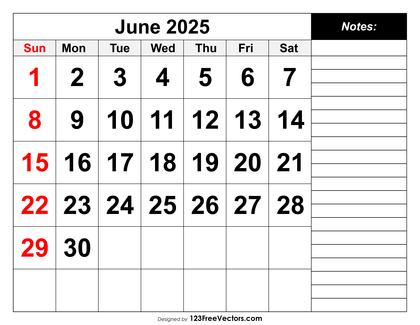 Calendar June 2025