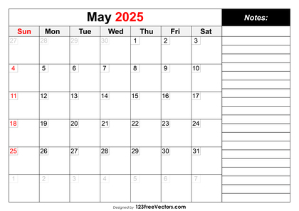 May 2025 Calendar