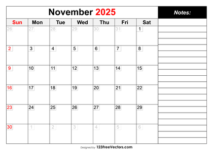 November 2025 Calendar