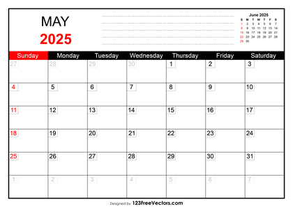 May 2025 Printable Calendar