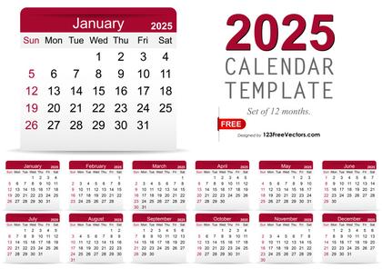 Monthly Calendar Template 2025