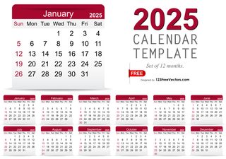 Monthly Calendar Template 2025