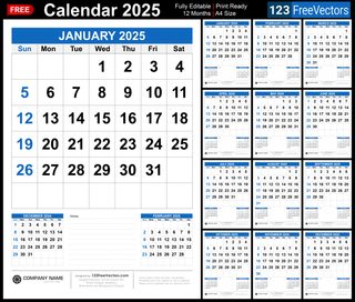 2025 Wall Calendar
