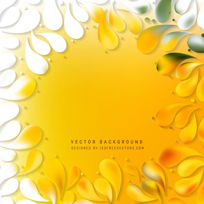 Yellow Ornamental Drops Background