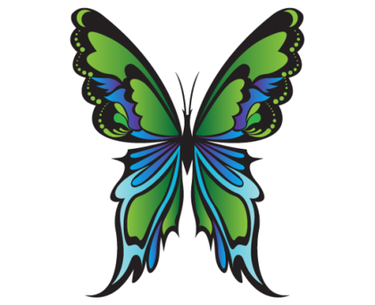 Free Green Butterfly Vector Graphics
