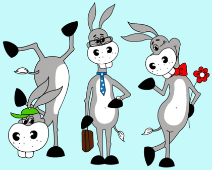 Funny Cartoon Donkey Free Vector Illustration