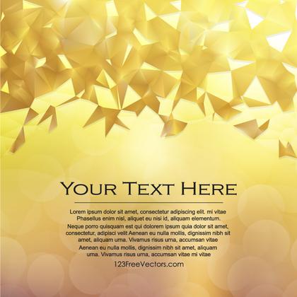 Gold Polygonal Triangular Background Design