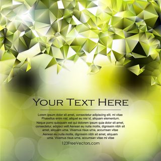 Abstract Yellow Green Polygon Background Template