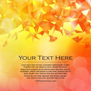 Abstract Yellow Orange Polygon Background Template