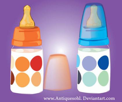 Baby Milk Feeding Bottle Vector Free