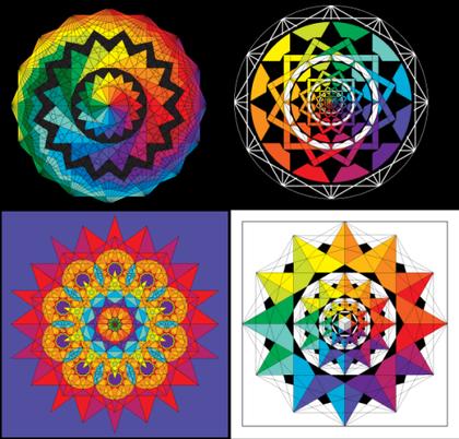 Colorful Geometric Harmonies Vector
