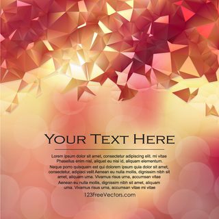 Abstract Red Yellow Polygon Triangle Background
