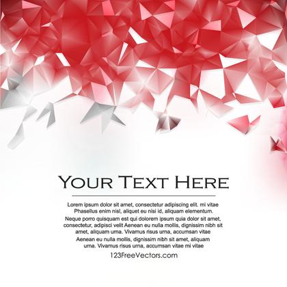 Red White Triangle Polygonal Background