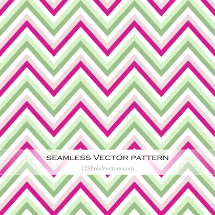 Pink and Green Chevron Pattern Vector