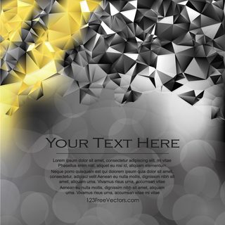 Abstract Black Yellow Polygonal Background Design