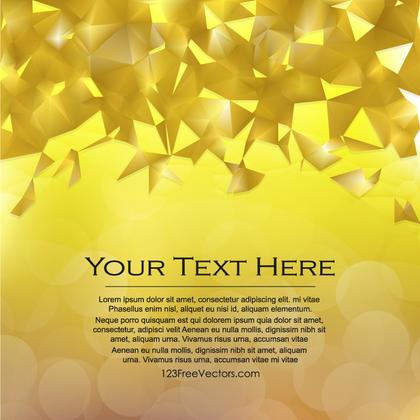 Abstract Yellow Polygonal Triangular Background Design