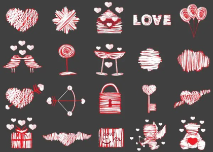 Free Love Vector Elements Pack