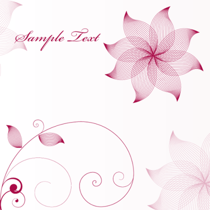 Stylish Flower Vector Background
