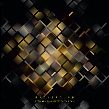 Abstract Black Yellow Square Background Pattern
