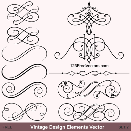 Vintage Calligraphic Vector Ornaments