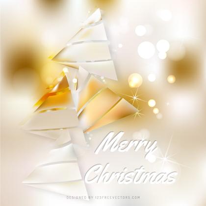 Beige Christmas Tree Background Template