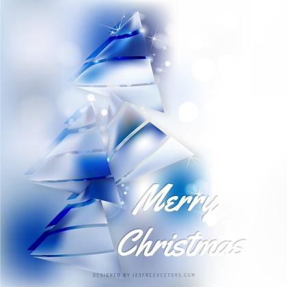 Blue Christmas Tree Background