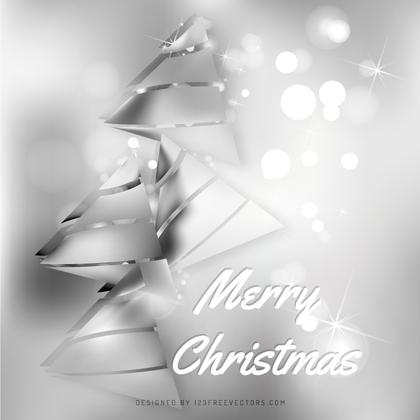 Light Gray Christmas Tree Background Template
