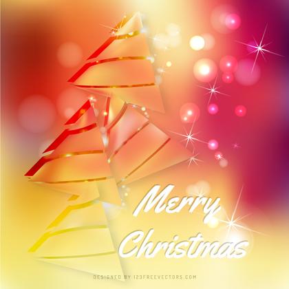 Yellow Orange Christmas Tree Background Image