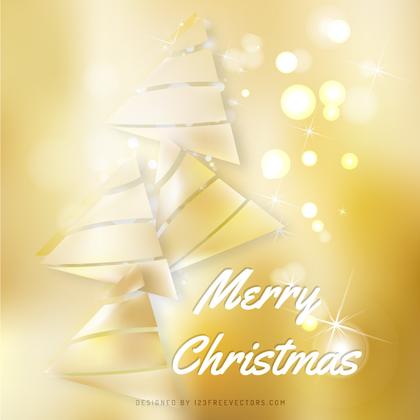 Orange Christmas Tree Background Image