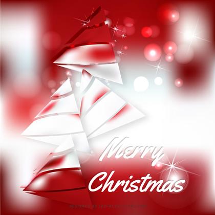 Red White Christmas Tree Background Template