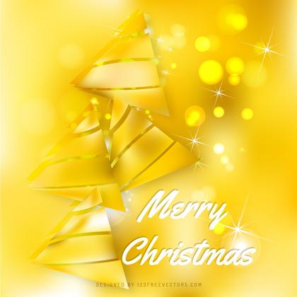 Yellow Christmas Tree Background Image