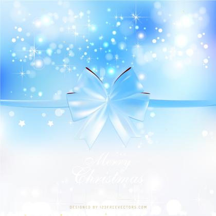 Light Blue Christmas Bow Background Design